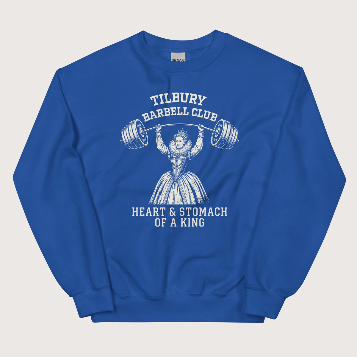 Royal Elizabeth I Tilbury Barbell Club Sweatshirt - history buff gift by HistoHead