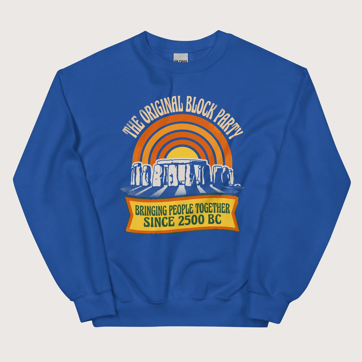 Royal Stonehenge Block Party Sweatshirt - history buff gift by HistoHead