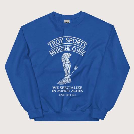 Royal Troy Sports Medicine Clinic Sweatshirt - history buff gift by HistoHead