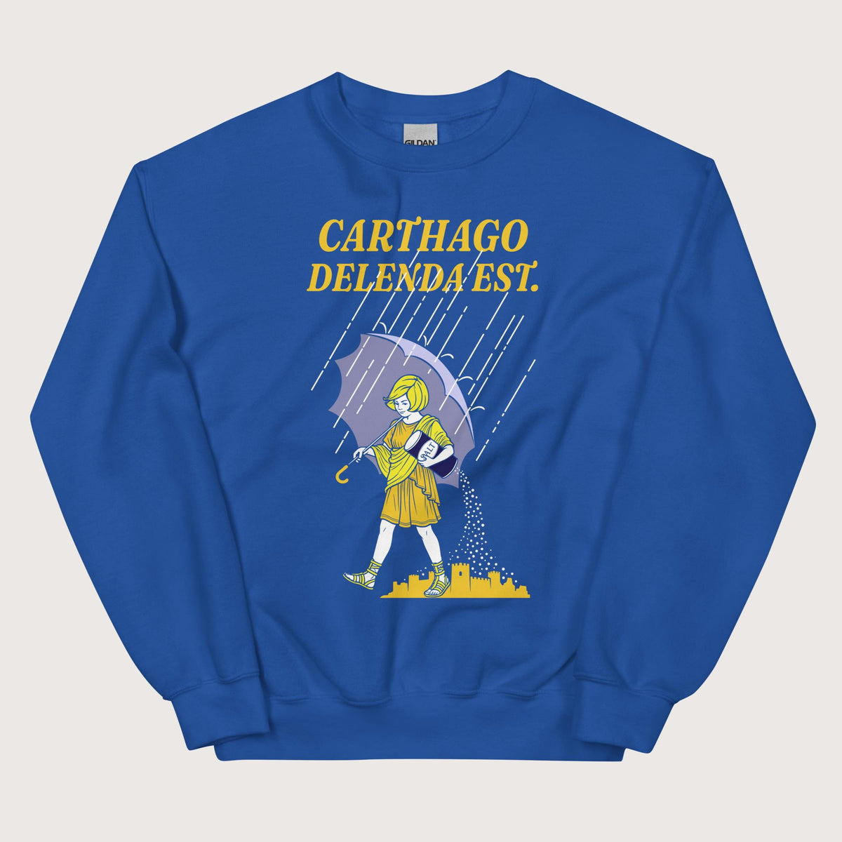 Royal Carthago Delenda Est Salt Girl Sweatshirt - history buff gift by HistoHead