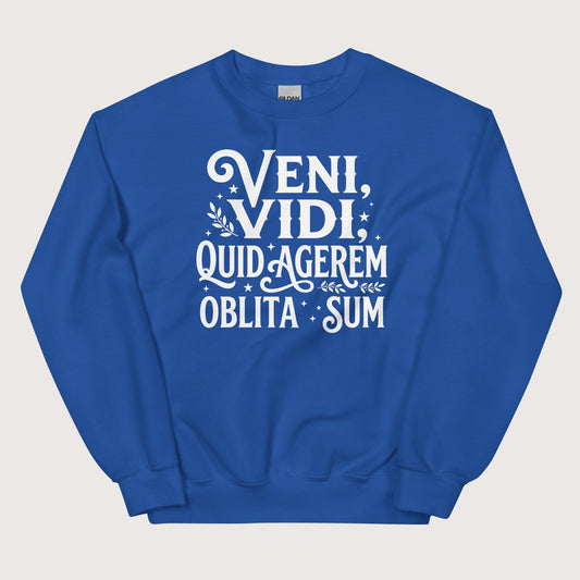 Royal Latin I Came I Saw I Forgot I Was Doing (Feminine Version) Sweatshirt - history buff gift by HistoHead