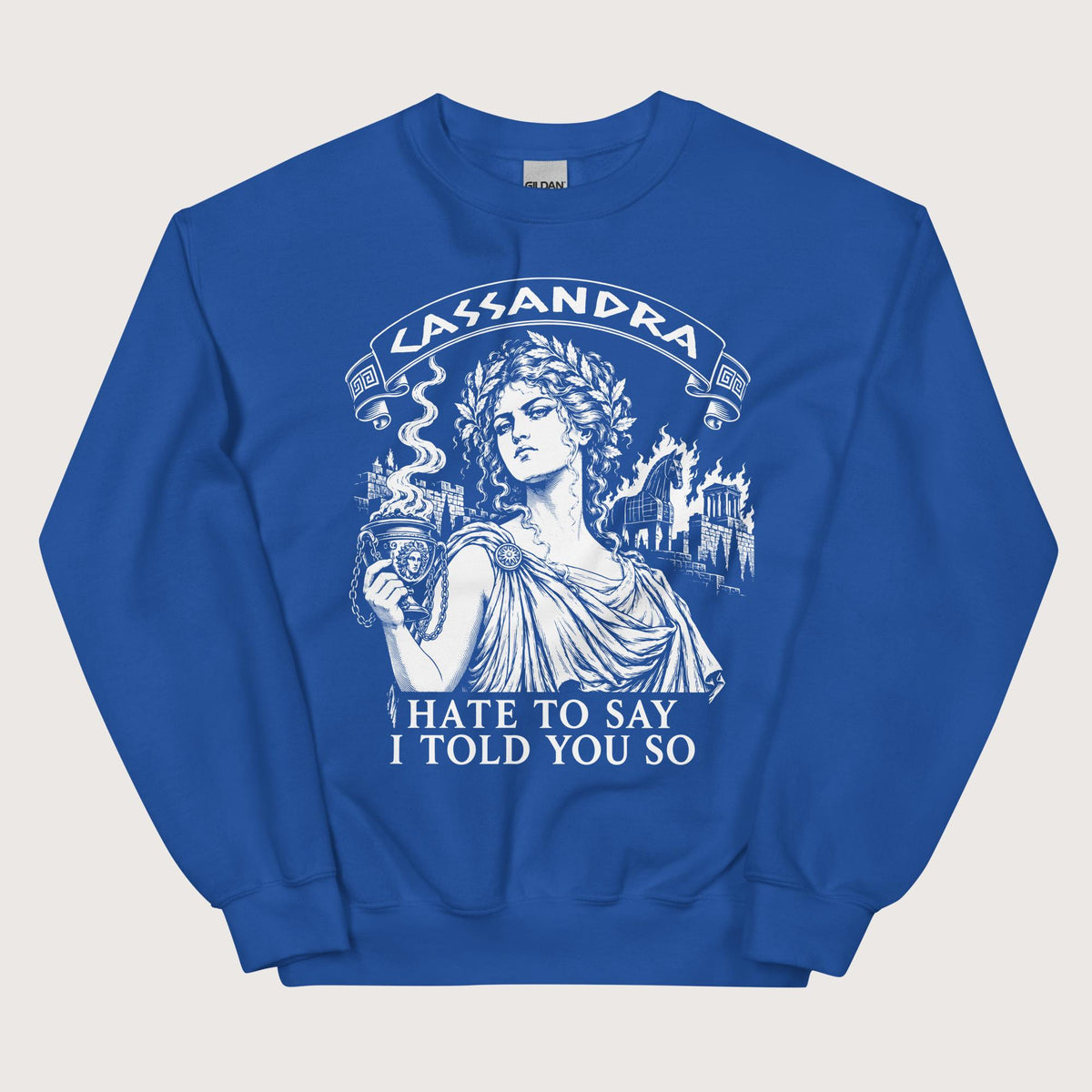 Royal Cassandra Hate to Say I Told You So Sweatshirt - history buff gift by HistoHead