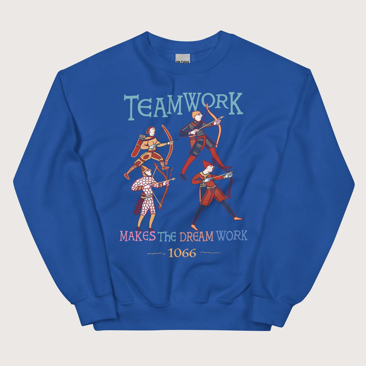 Royal Bayeux Tapestry Teamwork Makes the Dream Work Sweatshirt - history buff gift by HistoHead