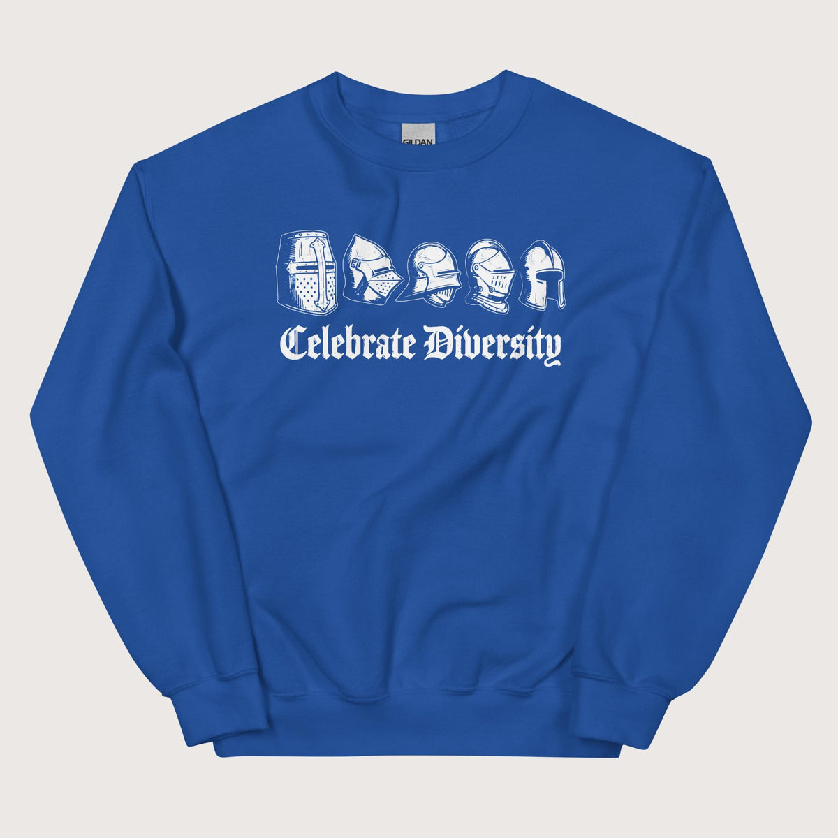 Royal Celebrate Diversity Medieval Helmets Edition Sweatshirt - history buff gift by HistoHead