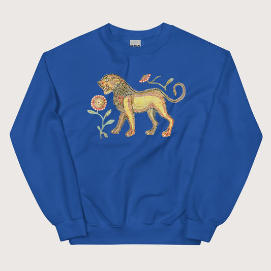 Royal Ancient Roman Mosaic Lion Sweatshirt - history buff gift by HistoHead