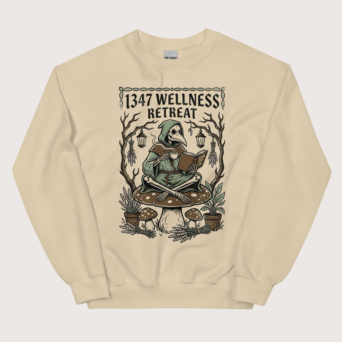 Sand Plague Doctor Wellness Retreat Sweatshirt - history buff gift by HistoHead
