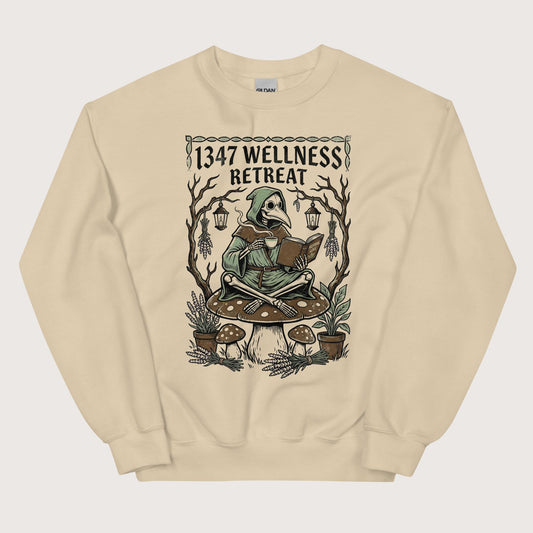 Sand Plague Doctor Wellness Retreat Sweatshirt - history buff gift by HistoHead