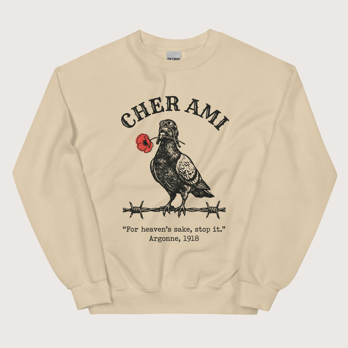 Sand Cher Ami Sweatshirt - history buff gift by HistoHead