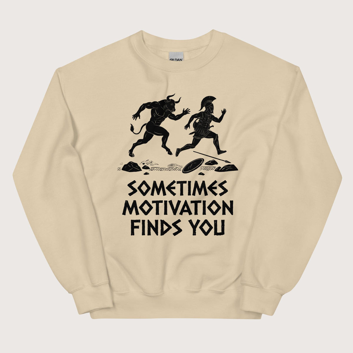 Sand Motivation Finds You Minotaur Edition Sweatshirt - history buff gift by HistoHead