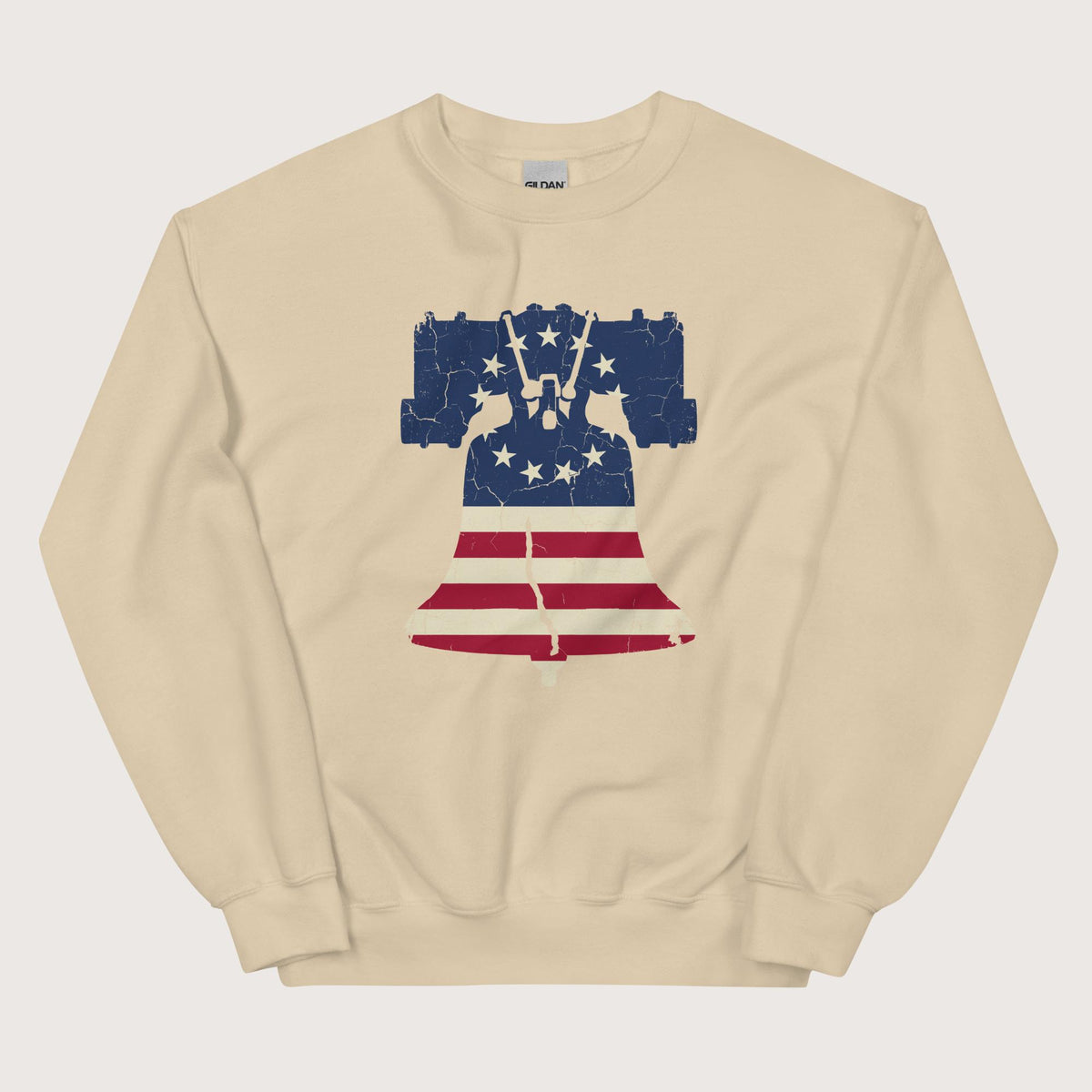 Sand Liberty Bell Sweatshirt - history buff gift by HistoHead