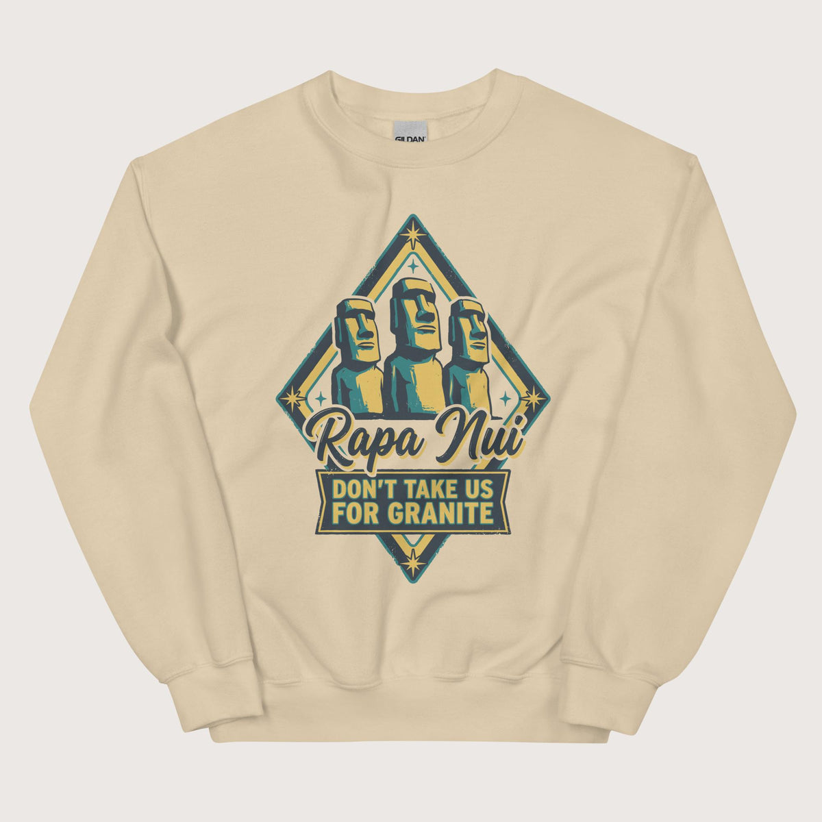 Sand Rapa Nui Moai Sweatshirt - history buff gift by HistoHead