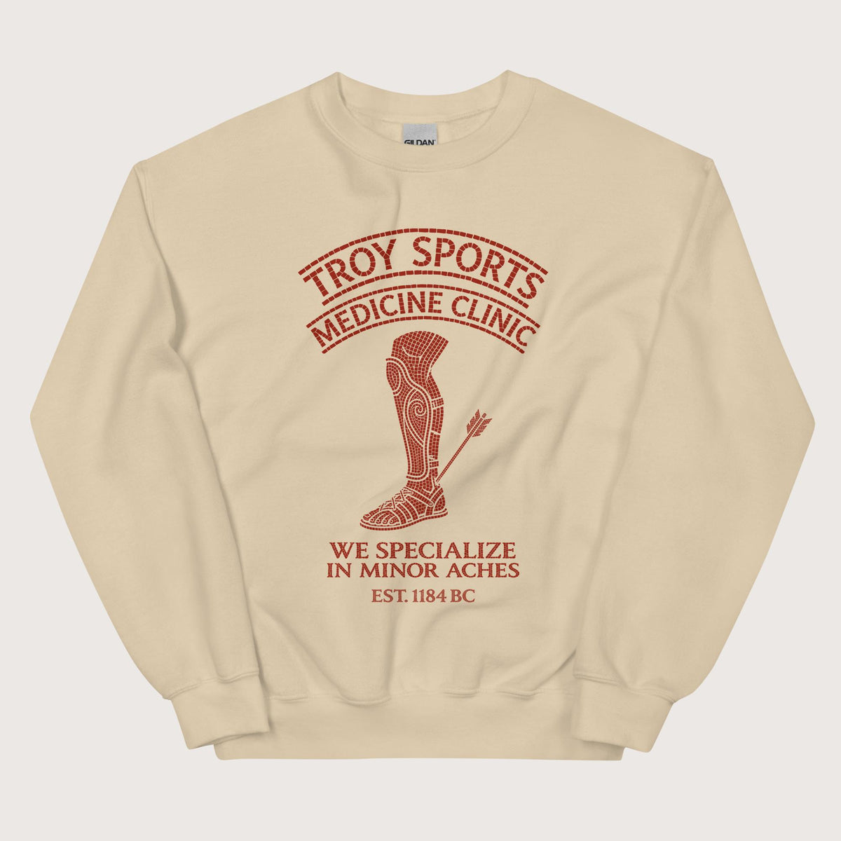 Sand Troy Sports Medicine Clinic Sweatshirt - history buff gift by HistoHead