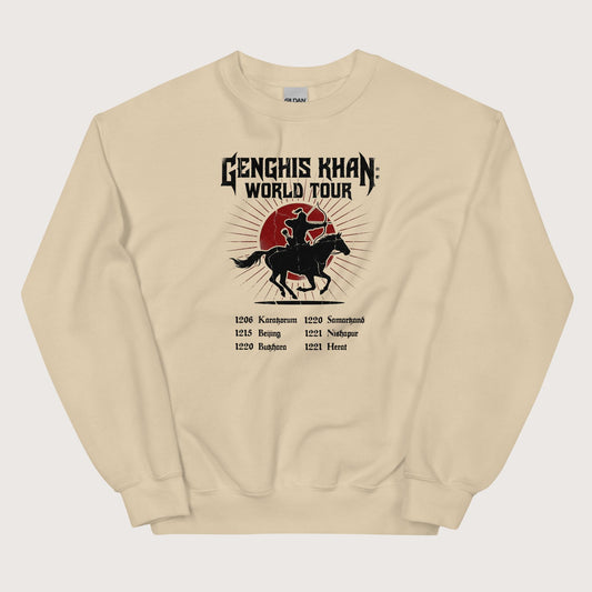Sand Genghis Khan World Tour Sweatshirt - history buff gift by HistoHead
