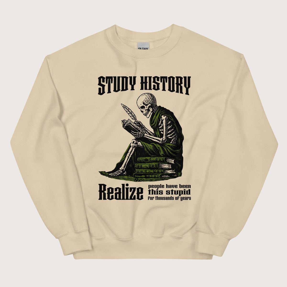 Sand Study History Sweatshirt - history buff gift by HistoHead