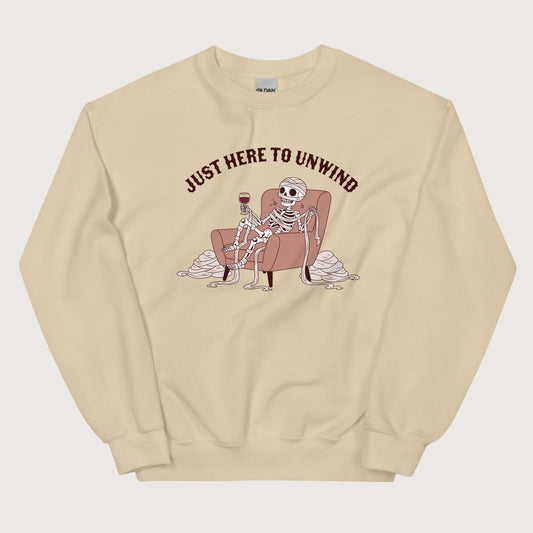 Sand Just Here to Unwind Sweatshirt - history buff gift by HistoHead