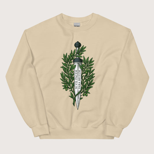 Sand Si Vis Pacem Para Bellum Latin Phrase Sweatshirt - history buff gift by HistoHead