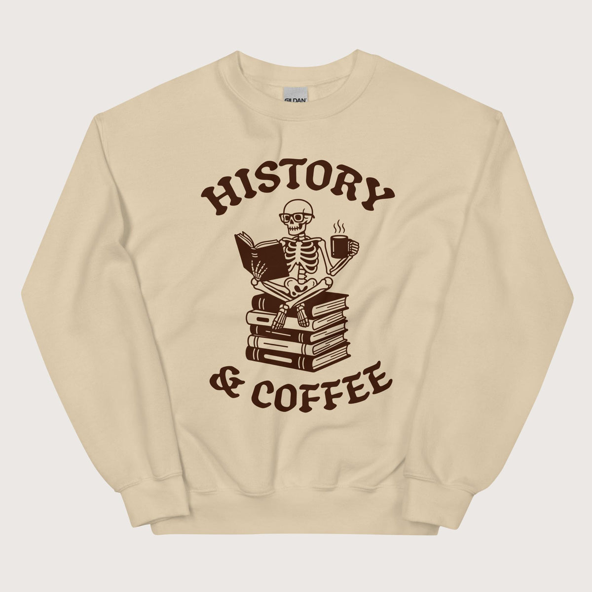 Sand History & Coffee Sweatshirt - history buff gift by HistoHead
