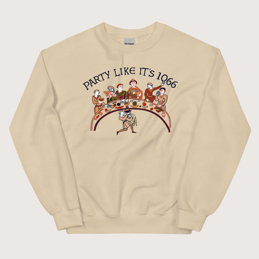 Sand Bayeux Tapestry Party Like It's 1066 Sweatshirt - history buff gift by HistoHead