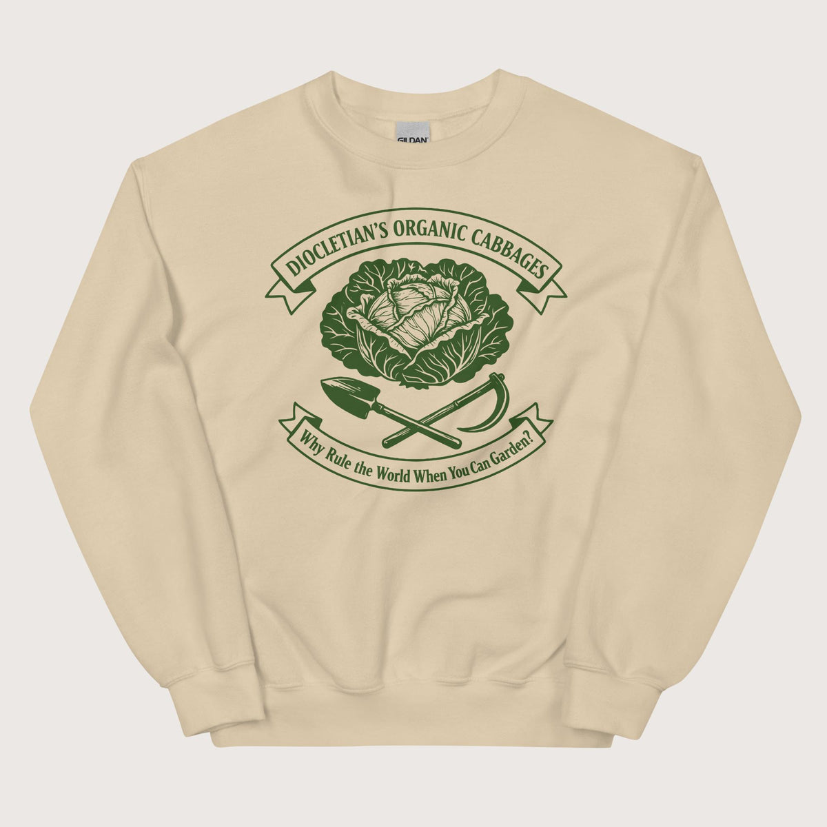Sand Diocletian's Cabbage Sweatshirt - history buff gift by HistoHead