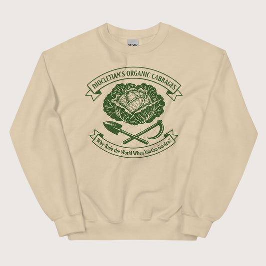 Sand Diocletian's Cabbage Sweatshirt - history buff gift by HistoHead