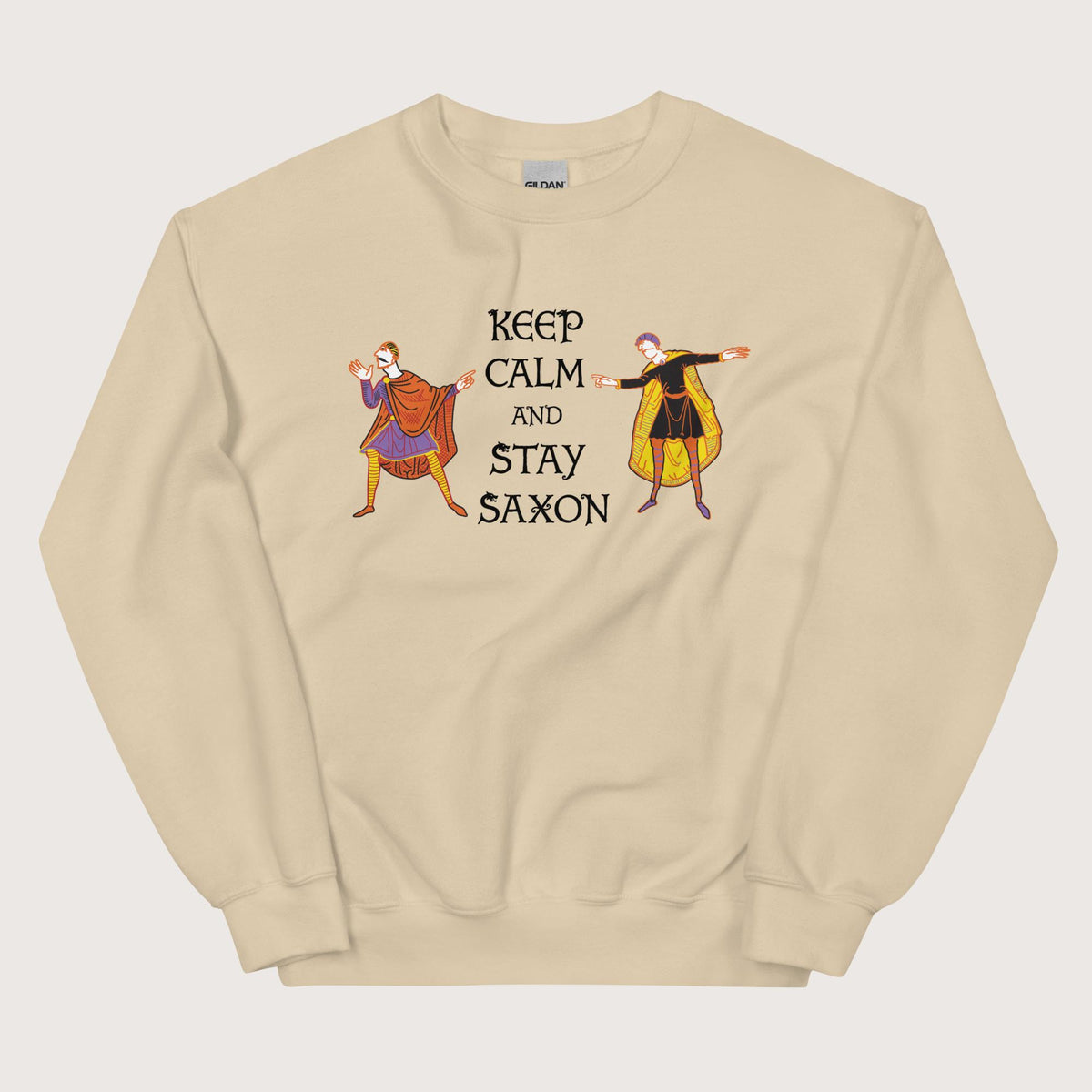 Sand Harold Godwinson Keep Calm and Stay Saxon Sweatshirt - history buff gift by HistoHead