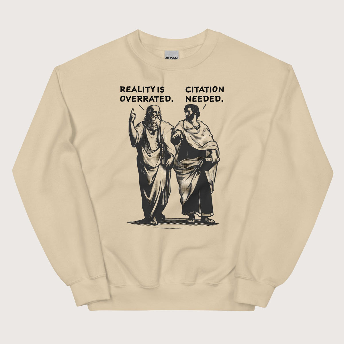 Sand Plato & Aristotle Debate Sweatshirt - history buff gift by HistoHead