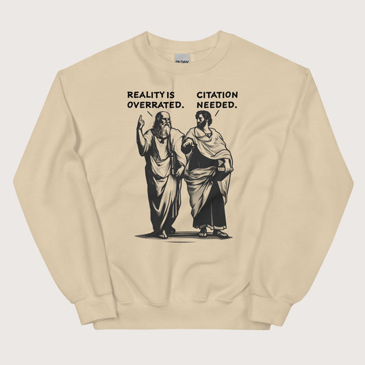 Sand Plato & Aristotle Debate Sweatshirt - history buff gift by HistoHead