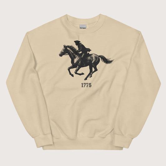 Sand Paul Revere Sweatshirt - history buff gift by HistoHead
