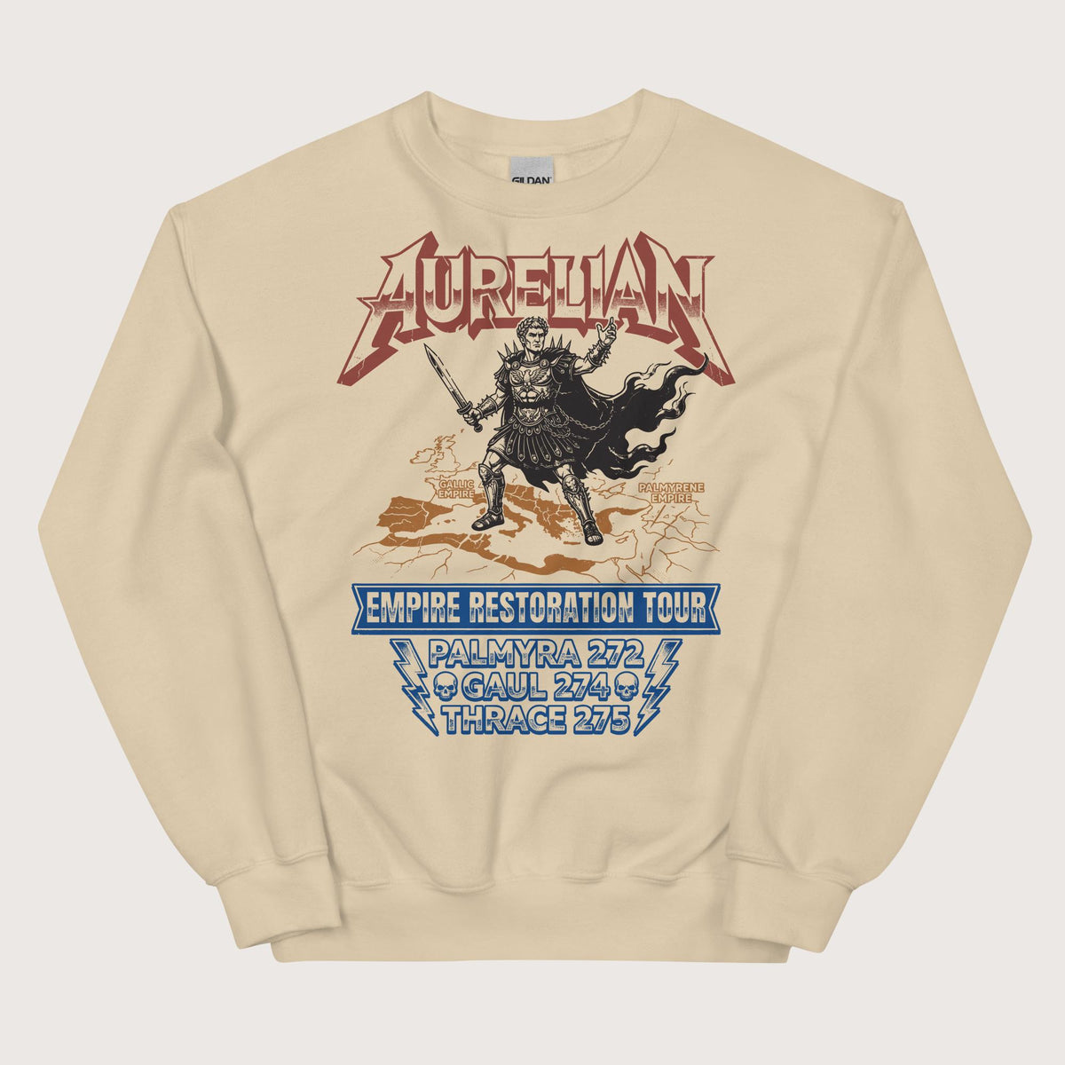 Sand Aurelian Empire Restoration Tour Sweatshirt - history buff gift by HistoHead