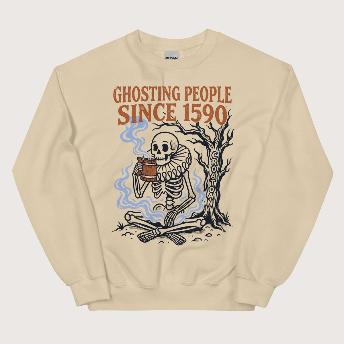 Sand Roanoke Colony Ghosting Since 1590 Sweatshirt - history buff gift by HistoHead