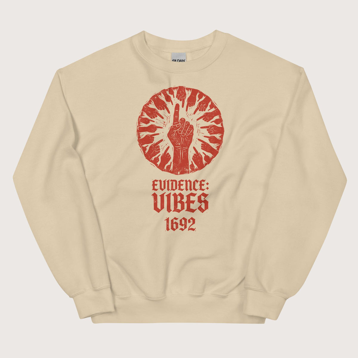 Sand 1692 Salem Witch Trials Evidence Sweatshirt - history buff gift by HistoHead