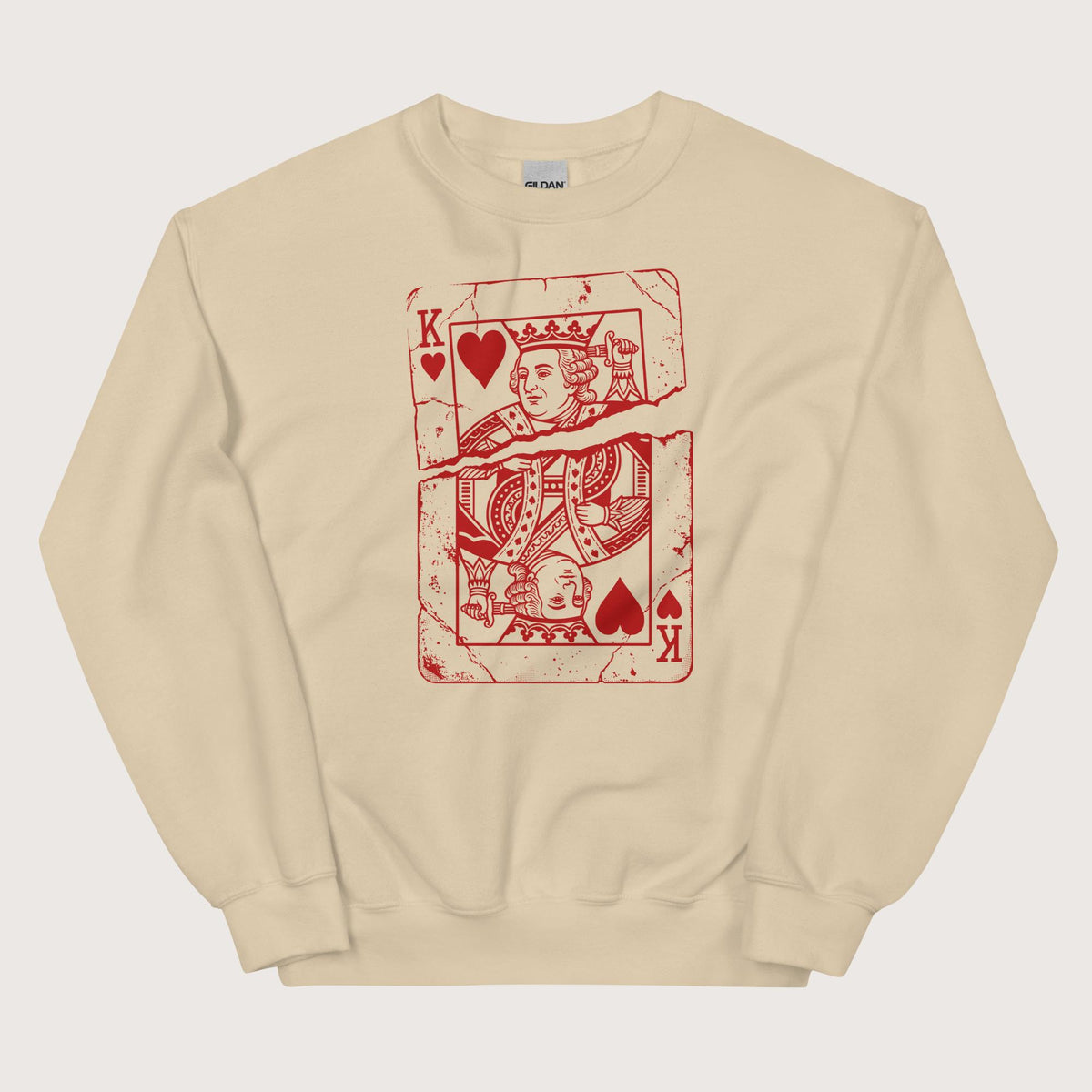Sand Louis XVI Playing Card Sweatshirt - history buff gift by HistoHead