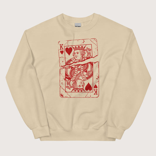 Sand Louis XVI Playing Card Sweatshirt - history buff gift by HistoHead