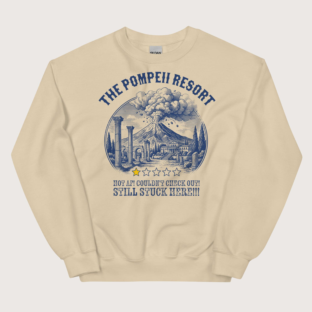 Sand The Pompeii Resort Review Sweatshirt - history buff gift by HistoHead
