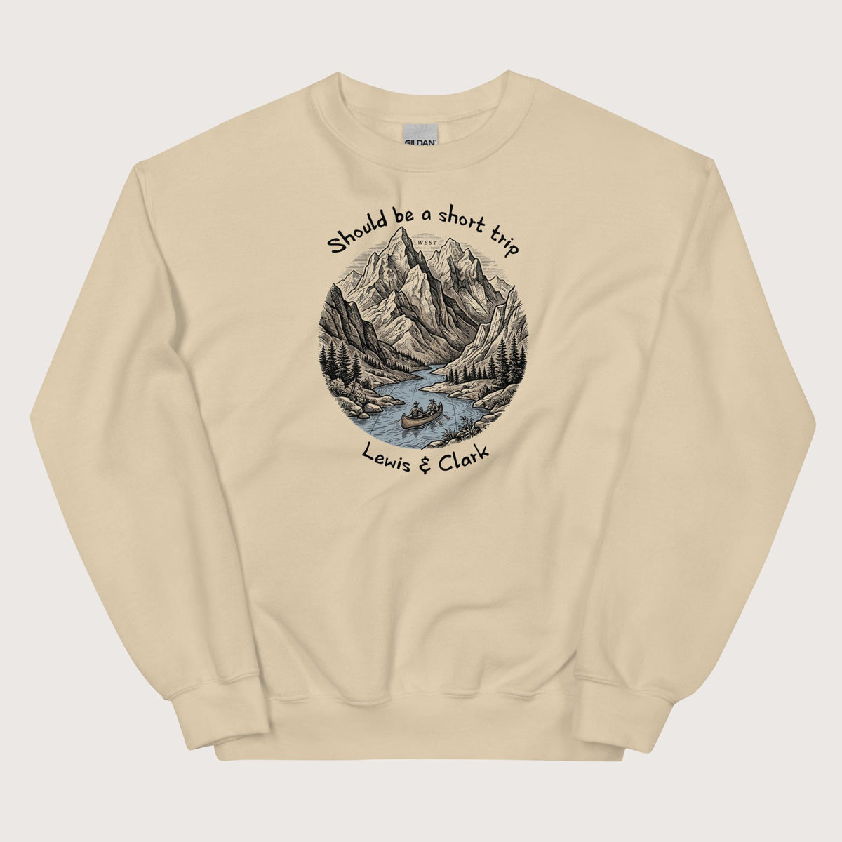 Sand Lewis & Clark Short Trip Sweatshirt - history buff gift by HistoHead