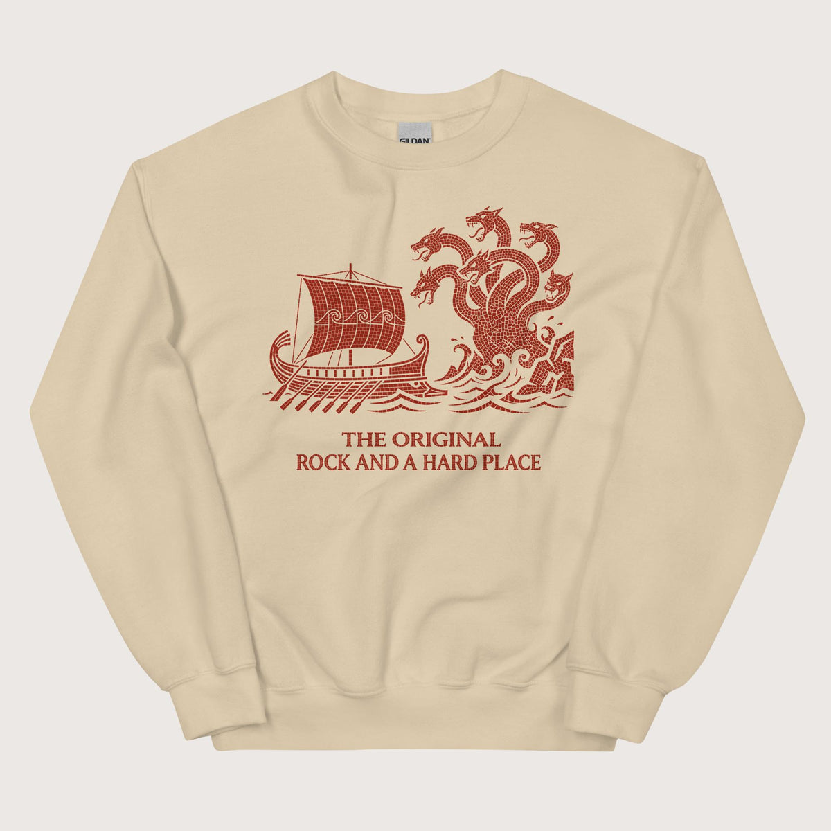Sand Odyssey Rock and a Hard Place Sweatshirt - history buff gift by HistoHead