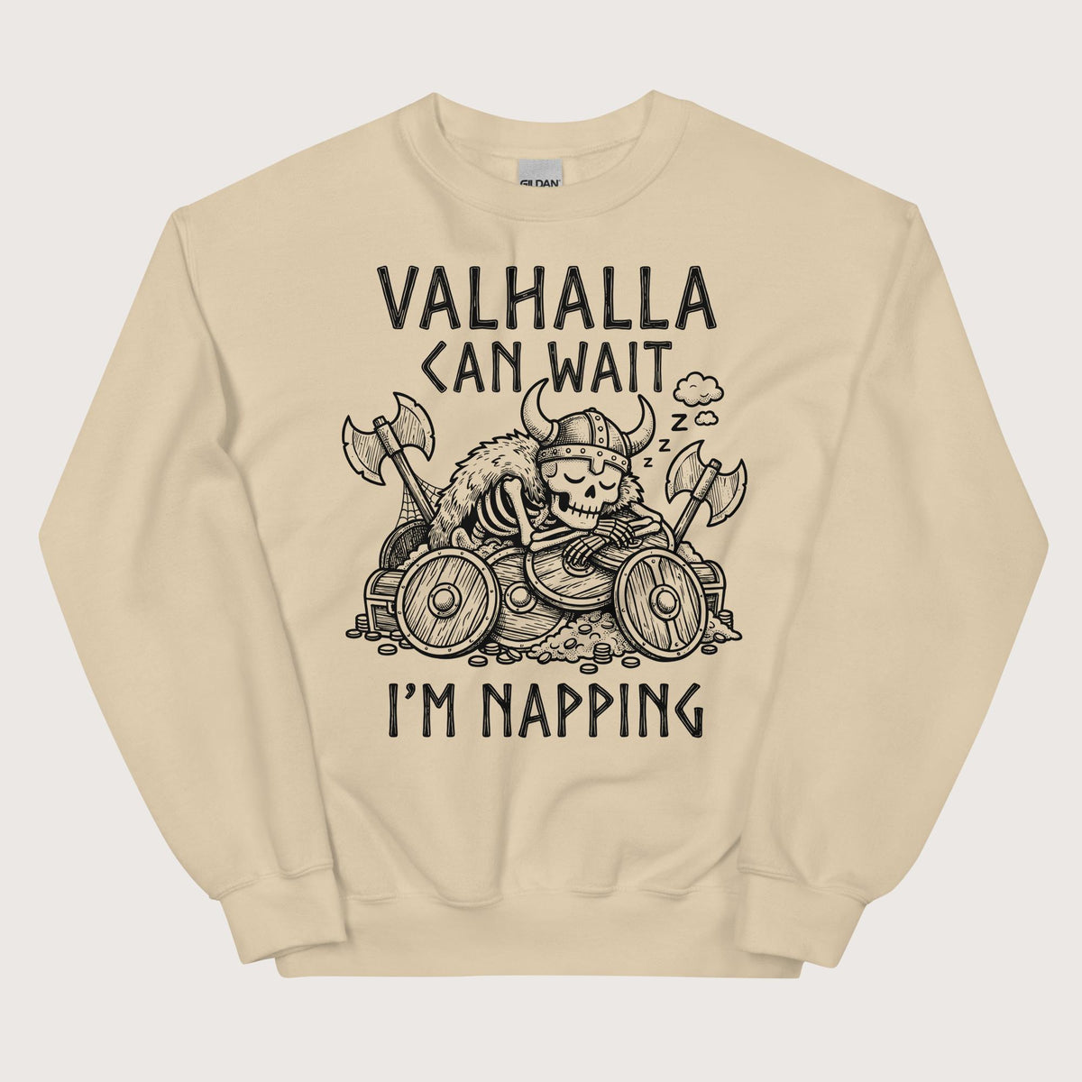 Sand Valhalla Can Wait Sweatshirt - history buff gift by HistoHead