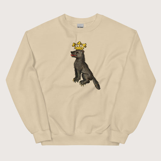 Sand Medieval Wolf King Sweatshirt - history buff gift by HistoHead