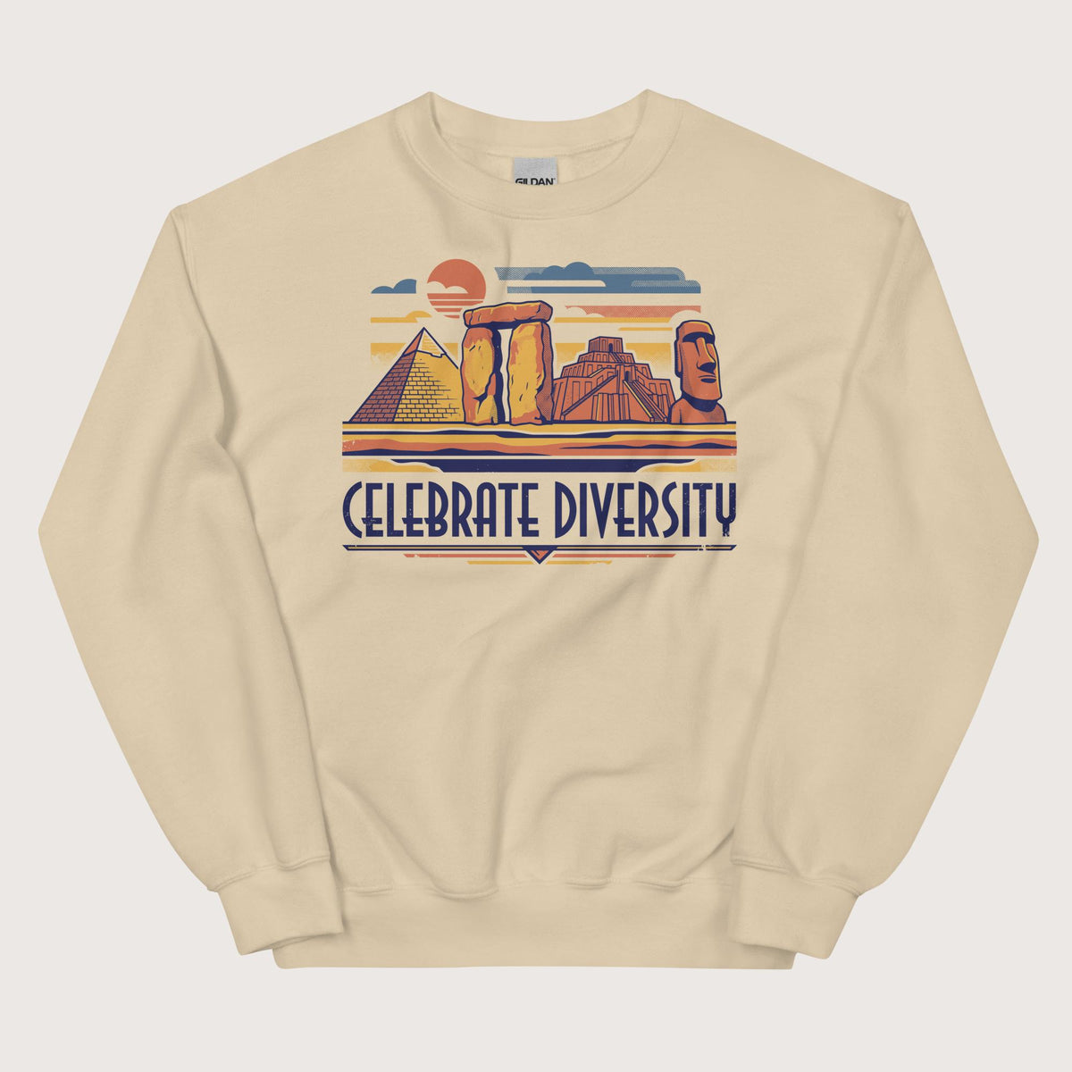 Sand Celebrate Diversity Stone Wonders Sweatshirt - history buff gift by HistoHead