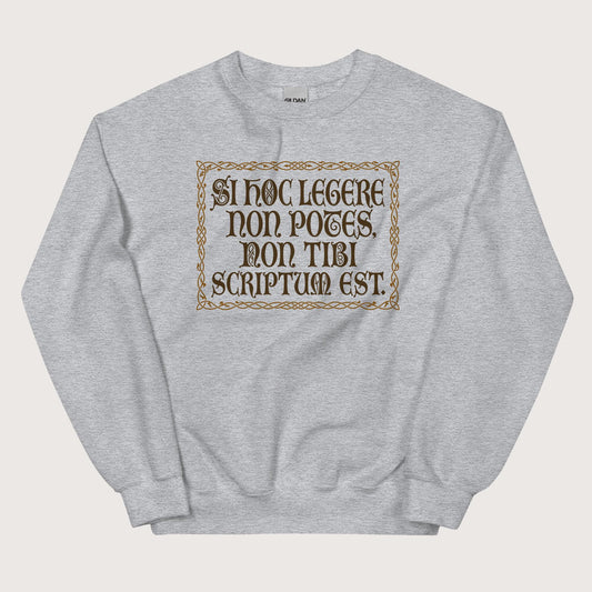 Sport Grey If You Can't Read This It's Not Written For You Sweatshirt - history buff gift by HistoHead