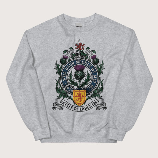 Sport Grey Scotland Battle of Largs 1263 Sweatshirt - history buff gift by HistoHead