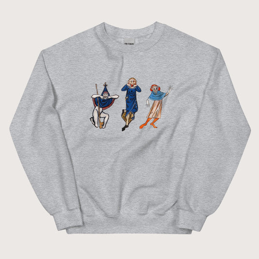 Sport Grey Medieval Fun Time Sweatshirt - history buff gift by HistoHead