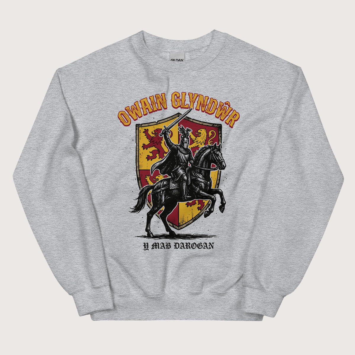 Sport Grey Owain Glyndwr Sweatshirt - history buff gift by HistoHead