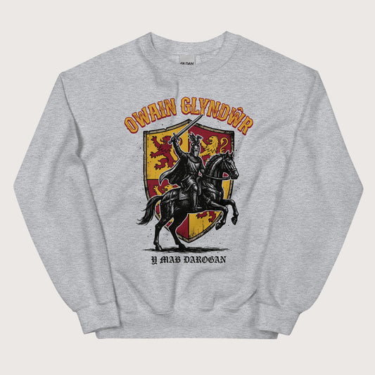 Sport Grey Owain Glyndwr Sweatshirt - history buff gift by HistoHead