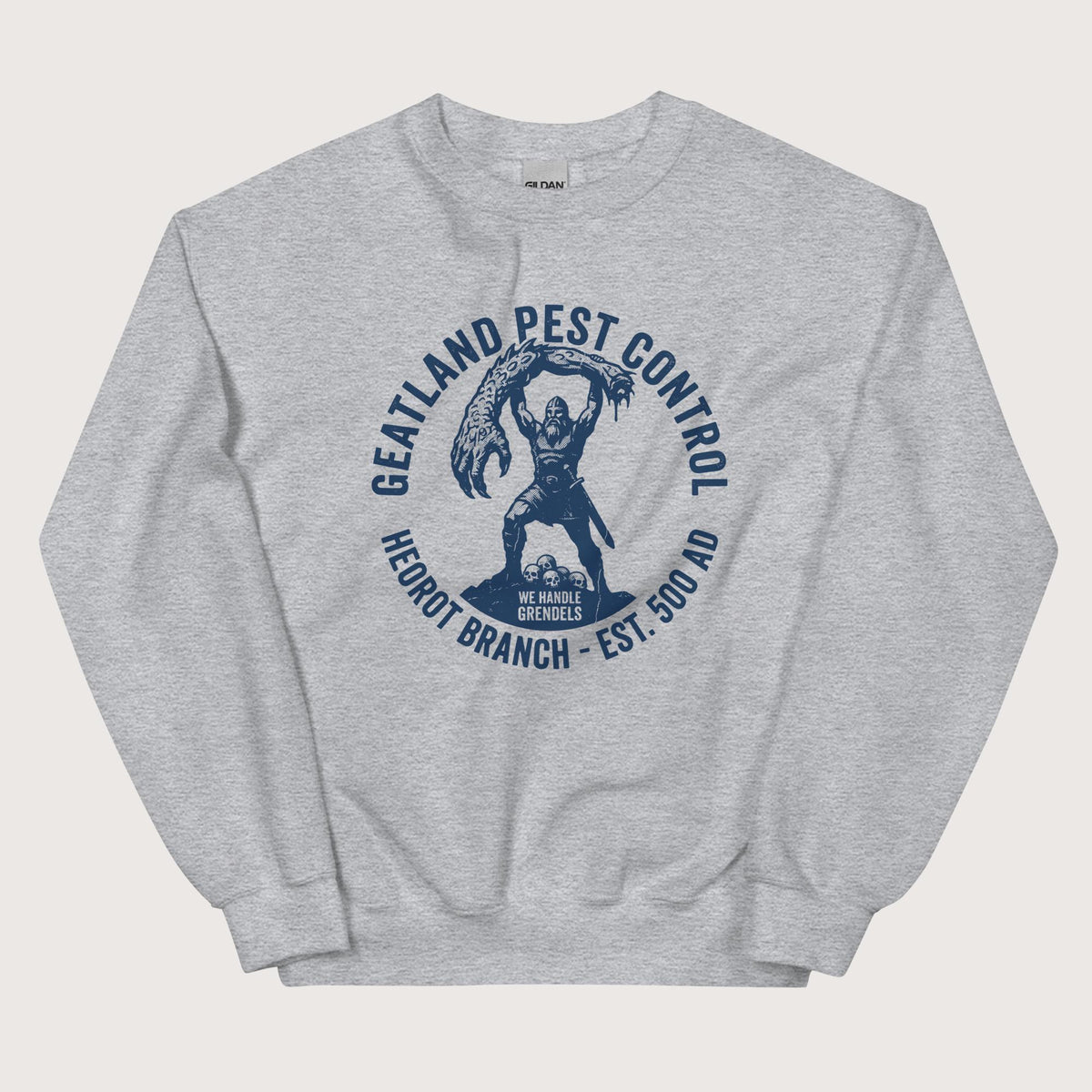 Sport Grey Geatland Pest Control Sweatshirt - history buff gift by HistoHead