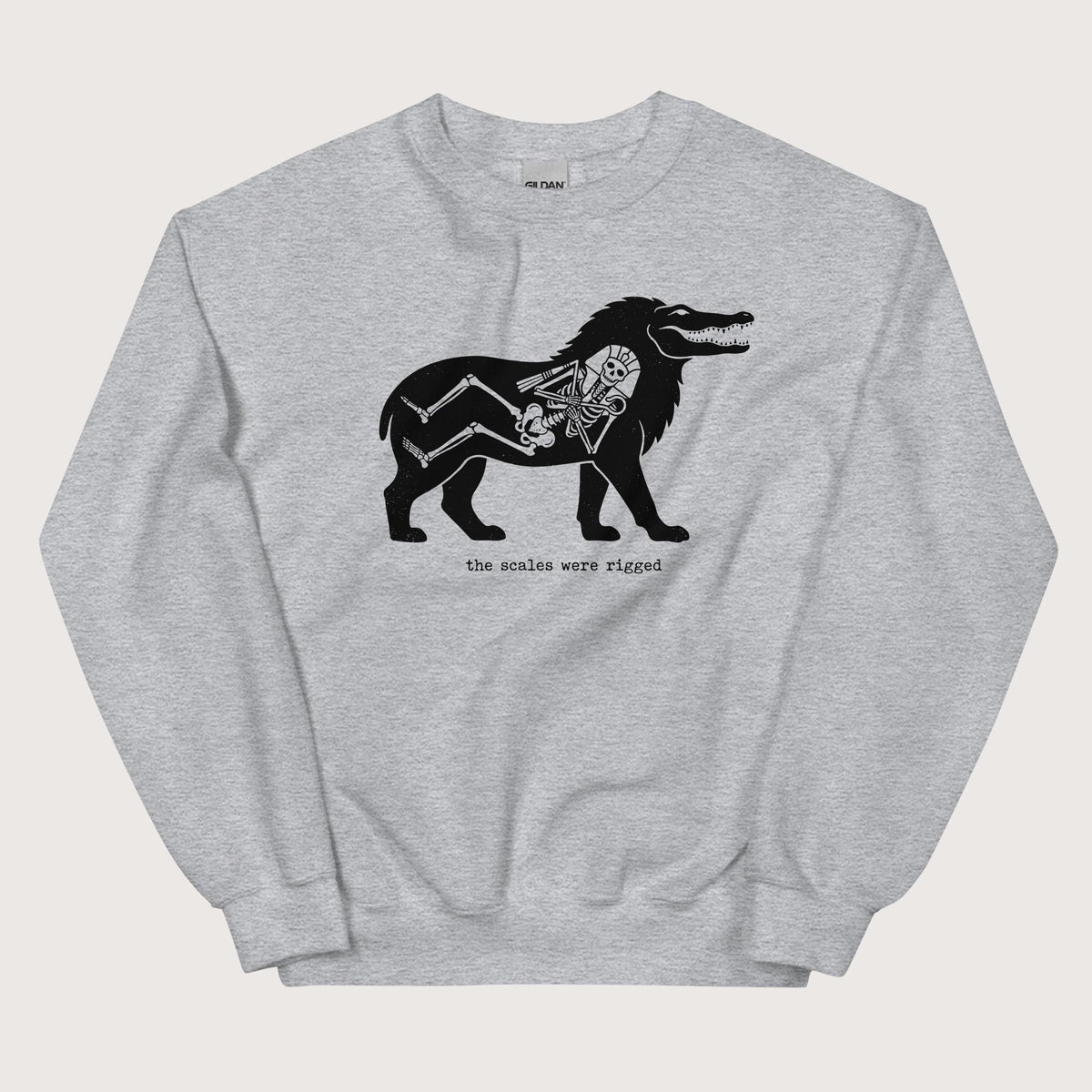Sport Grey The Scales Were Rigged Sweatshirt - history buff gift by HistoHead