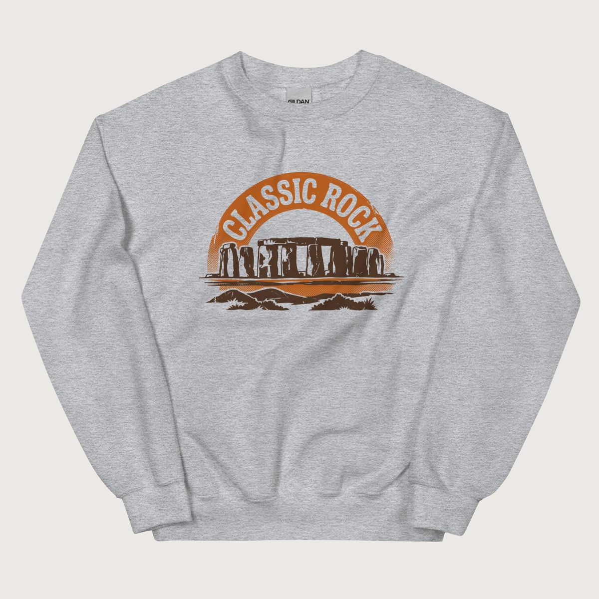 Sport Grey Stonehenge Classic Rock Sweatshirt - history buff gift by HistoHead