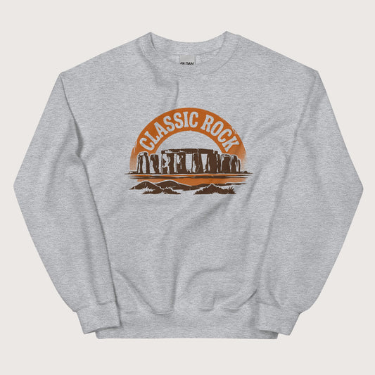Sport Grey Stonehenge Classic Rock Sweatshirt - history buff gift by HistoHead