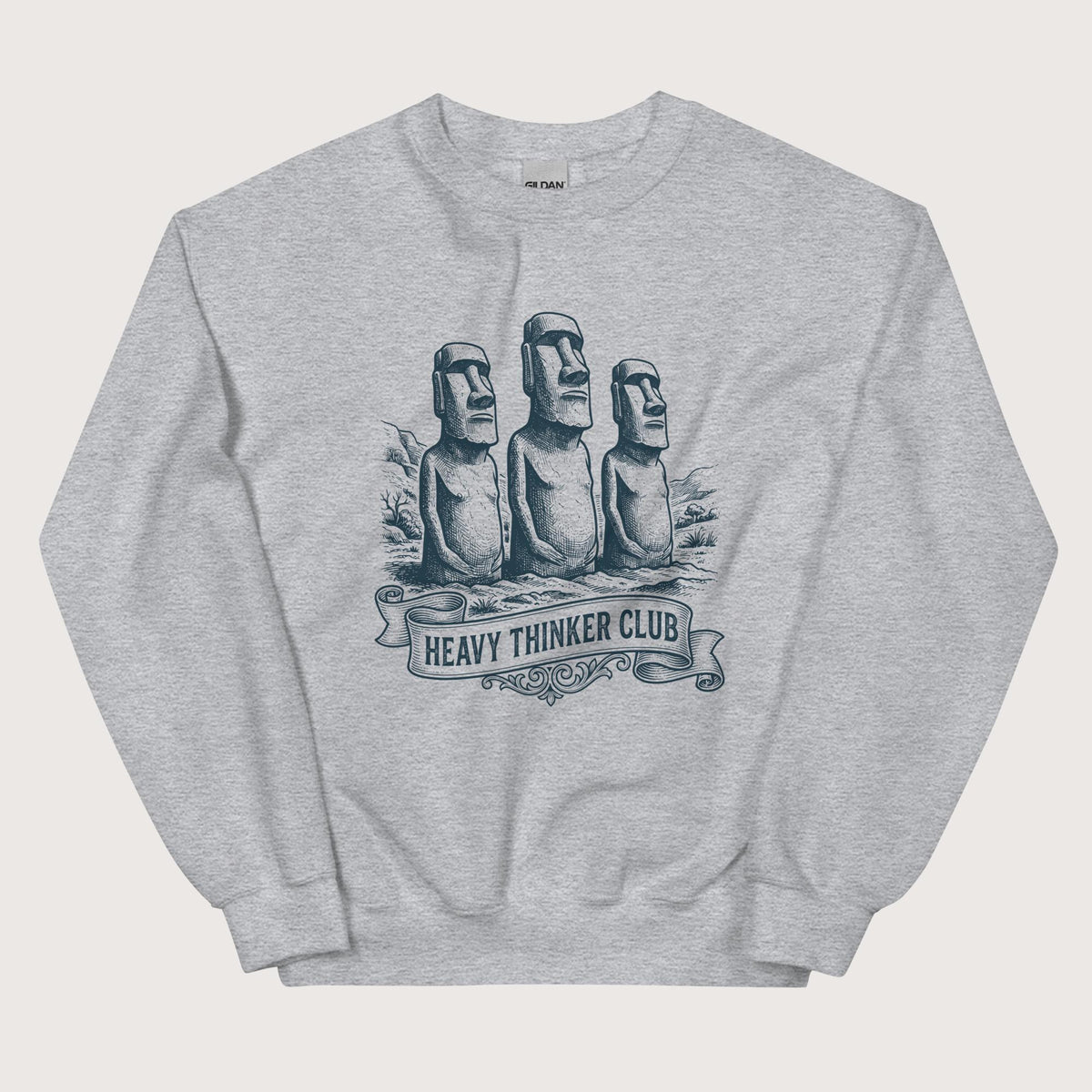 Sport Grey Heavy Thinker Club Sweatshirt - history buff gift by HistoHead