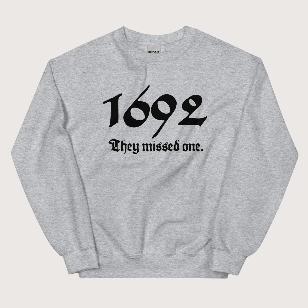 Sport Grey 1692 Witch Trials Sweatshirt - history buff gift by HistoHead